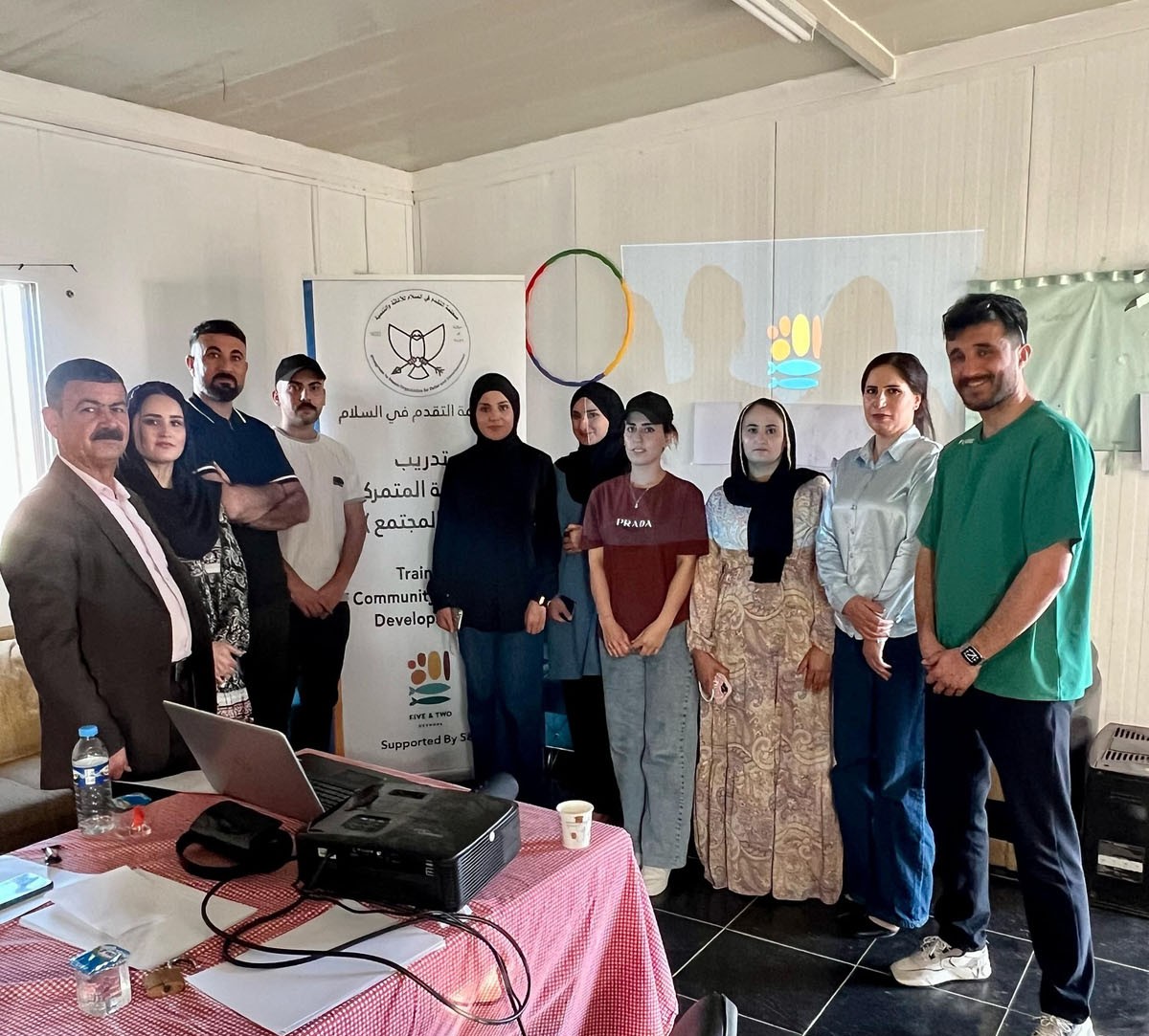 Participants during the Chamishko Camp training